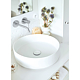 Ventil cu corp de scurgere Wirquin, universal, cu surub central, Quick-clac, alama, alb mat Ø1''1/4 inchi x Ø 63mm