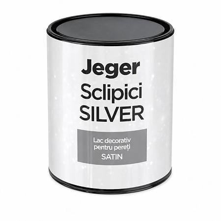 Sclipici lac decorativ Jeger, argintiu, 0,5 l