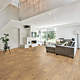 Gresie interior/exterior portelanata Cesarom Rovere, maro, mat, aspect parchet, clasa aderenta R9, PEI IV, 9 mm, 60 x 30 cm