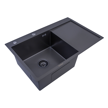 Chiuveta bucatarie Sandonna Handmade HD7850, inox, negru, 1 cuva stanga, 78 x 50 cm Chiuveta bucatarie Sandonna Handmade HD7850, inox, negru, 1 cuva stanga, 78 x 50 cm