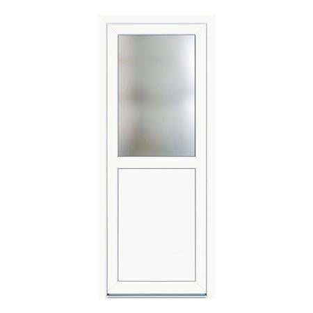 Usa PVC secundara, alb, 78 x 190 cm, stanga, 4 camere, geam 1/2