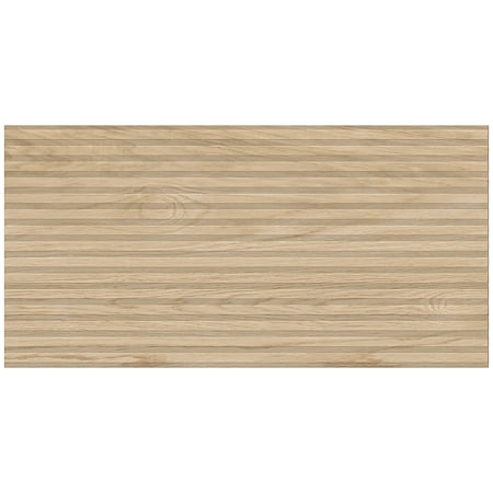 Gresie portelanata exterior/interior KAI Tilia beige, rectificata, structurata, mat, decor lemn, bej, 60 x 120 cm