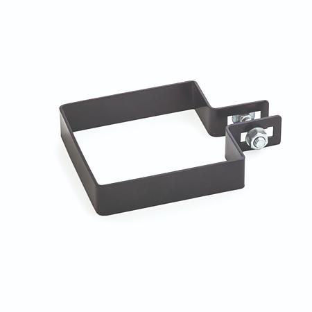 Clema capat prindere gard din otel galvanizat, negru, 70 x 70 mm