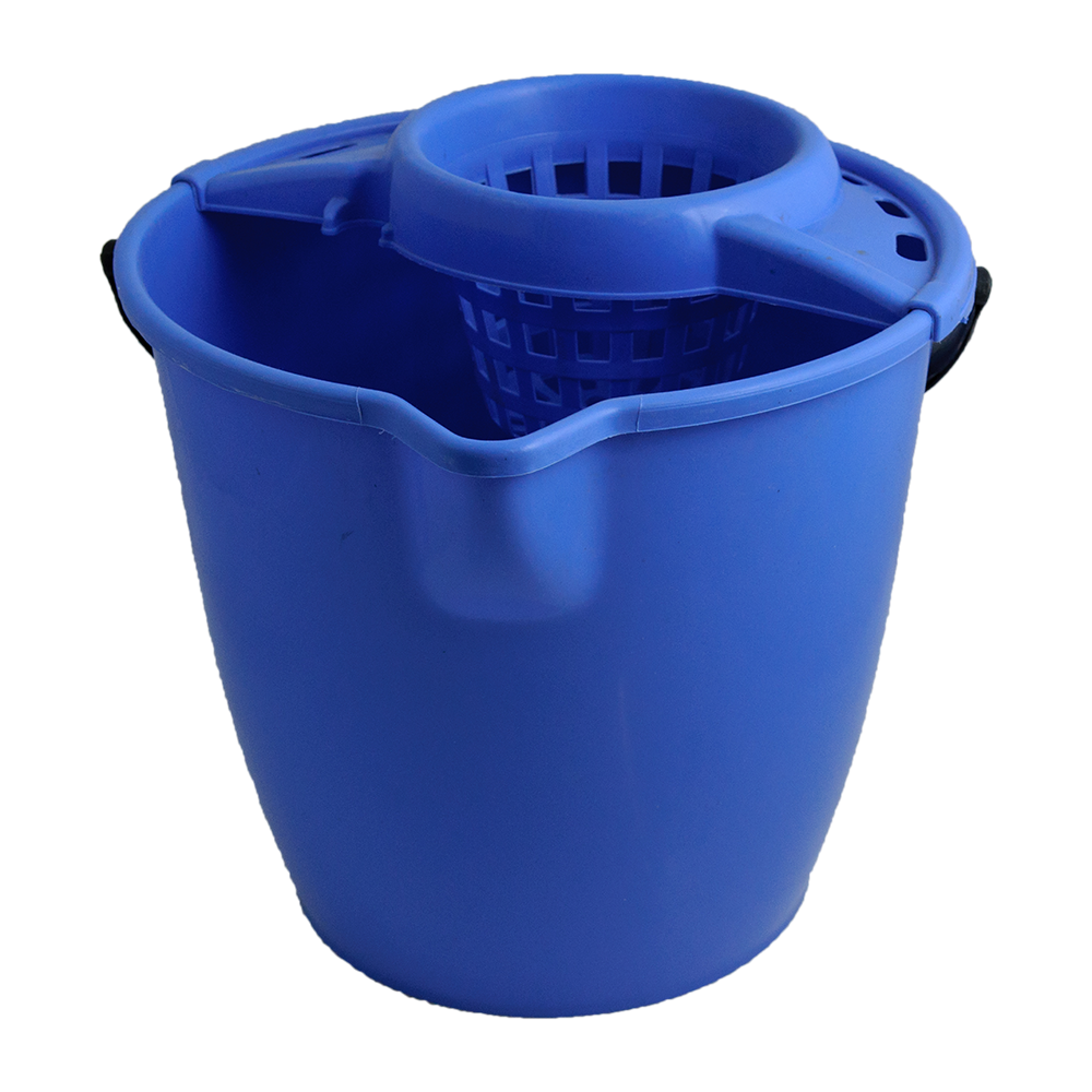 Galeata din plastic cu storcator, Plastina, albastru, 12 L