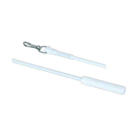 Vergea alba, din plastic, 75 cm