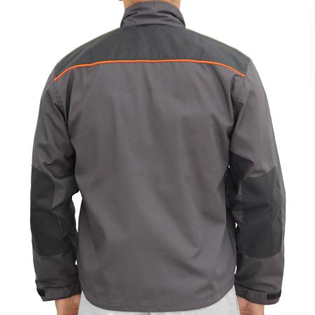 Jacheta de protectie Classic, tercot, cu elemente reflectorizante, buzunare multiple, toate sezoanele, gri cu negru, marimea 58