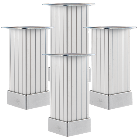 Picior patrat striat aluminiu 38 x 38 x 100 mm