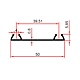 Profil dublu de rulare inferior SDS9620, auriu mat, 3 m, aluminiu