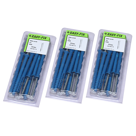 Diblu surub cui, tip Z, nylon, 6 x 80 mm, 10 buc