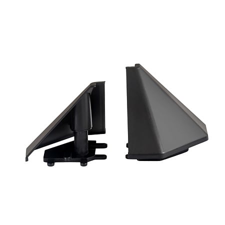 Set colturi exterioare profil inaltator blat de bucatarie, plastic, negru, 2 bucati