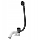 Coloana de cada Wirquin, cu buton ABS si dop Quick-Clack, alb/negru mat, ø40,  70 cm