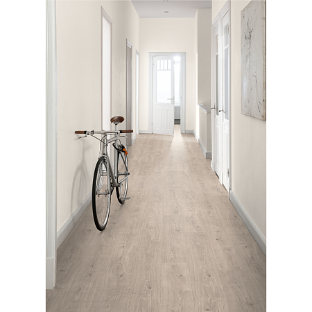 Parchet laminat 8 mm Egger NatureSense Aqua Stejar Berdal gri EL1037, nuanta deschisa, clasa de trafic 32, Aqua CLIC it! , 1292 x 193 mm