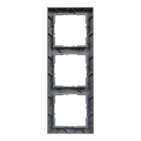 Rama de aparataj Legrand, New Suno, 3 module, PVC, aluminiu