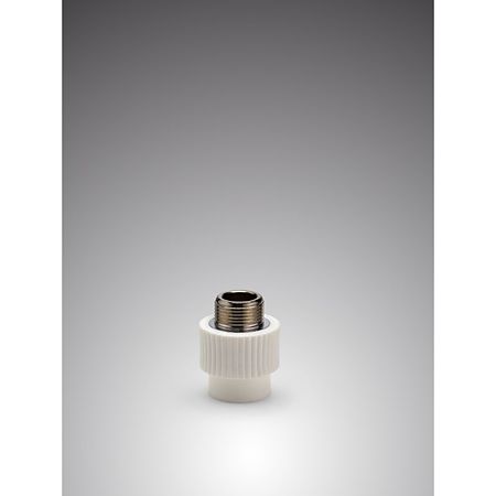 Mufa PPR 25 mm Vesbo, 1/2", filet exterior, alb