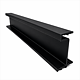 Profil Gola PLS 8401, orizontal/vertical, negru, 3 m