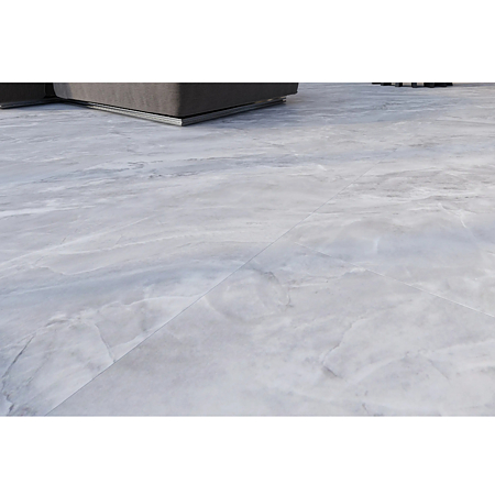 Pardoseala SPC 5 mm Korner SPeCtra Floor Moon Stone 08F, clasa de trafic 34, rezistenta la apa, decor piatra, gri, 1205 x 606 mm