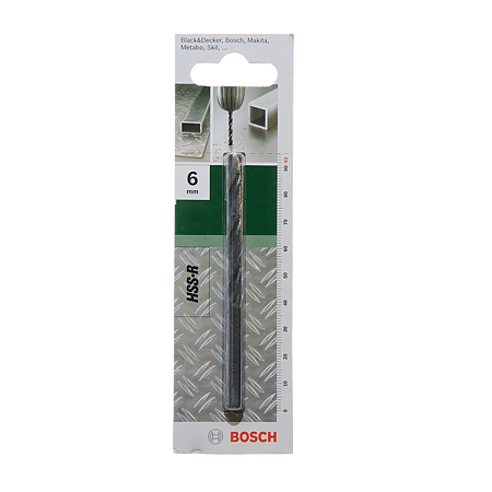 Burghiu Bosch HSS-R DIN 338, mandrina standard, pentru metal, 6 mm