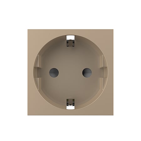 Modul priza simpla Schuko Livolo VL-FCTC16A, policarbonat, auriu