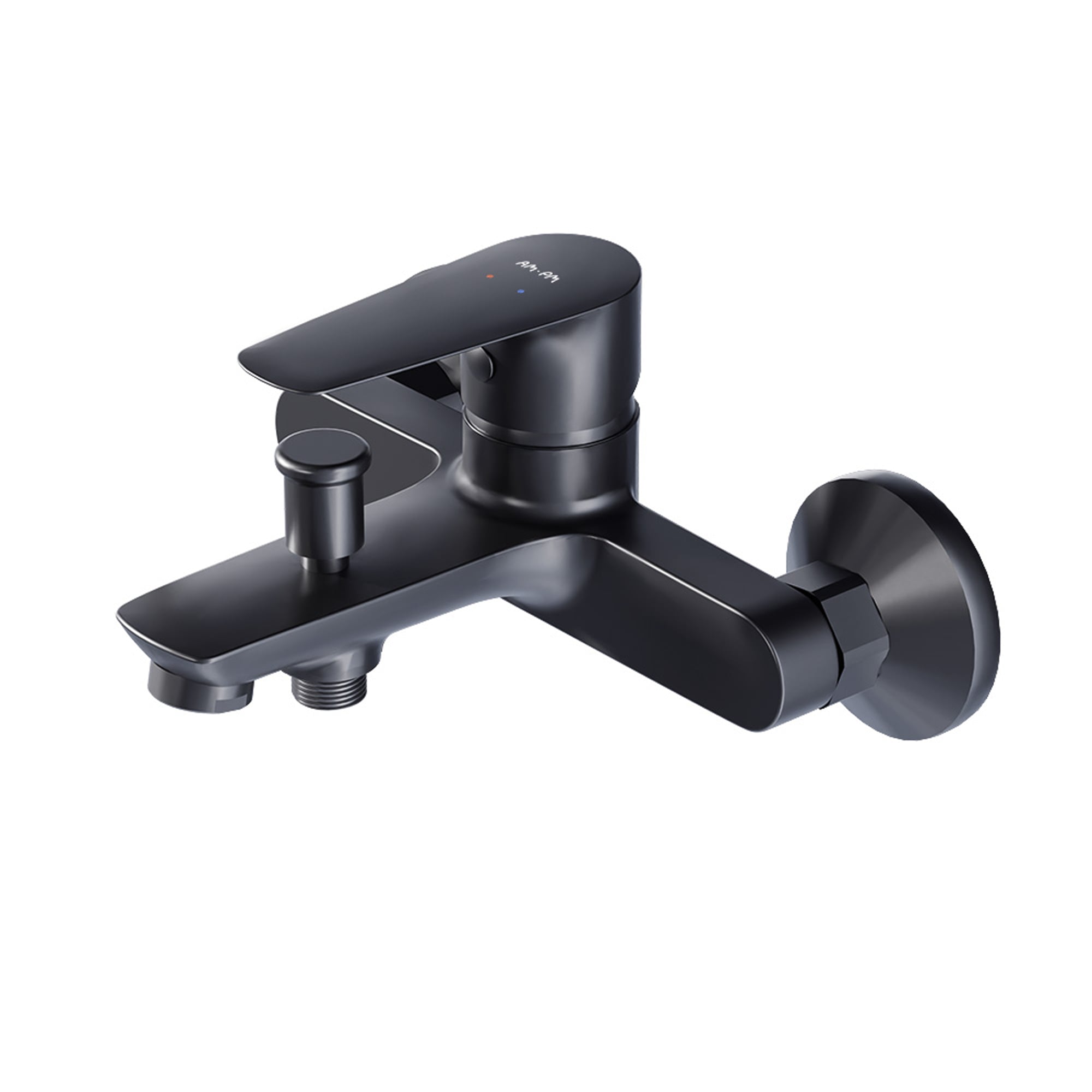 Baterie pentru cada AM.PM Drive F9U1022, montaj perete, monocomanda, alama, finisaj negru mat, cartus ceramic 35 mm