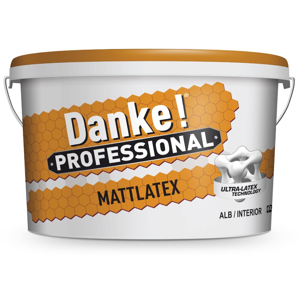 Vopsea lavabila interior Danke Mattlatex, alb, 2.5 l 2.5
