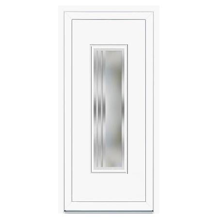 Usa PVC pentru intrare KT53, alb, 98 x 200 cm, 5 camere, stanga 