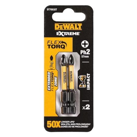 Set biti de torsiune DeWalt DT70532T, PZ2, 2 buc, 50 mm