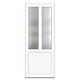 Usa PVC pentru intrare, alb, 88 x 200 cm, 5 camere, stanga