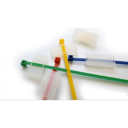 Suport eticheta tip colier Sapiselco, PVC, alb, 20 x 40 mm, 100 bucati Suport eticheta tip colier Sapiselco, PVC, alb, 20 x 40 mm, 100 bucati