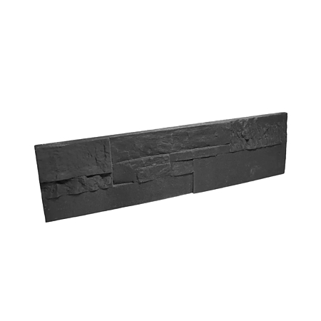 Piatra decorativa exterior/interior, Neo Deep Grey, reliefata, gri, 37 x 10 cm