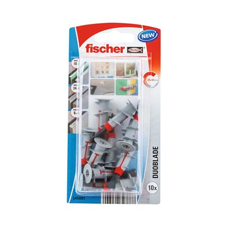 Diblu Fischer Duoblade 545675, nylon, 8 x 44 mm, 10 bucati Diblu Fischer Duoblade 545675, nylon, 8 x 44 mm, 10 bucati