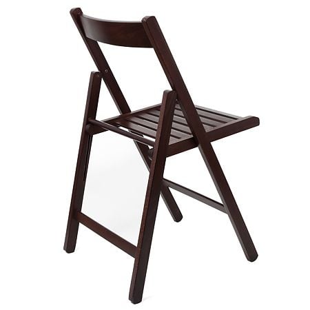 Scaun pliabil lemn Basic, wenge, sezut de lemn, 79 x 42 cm