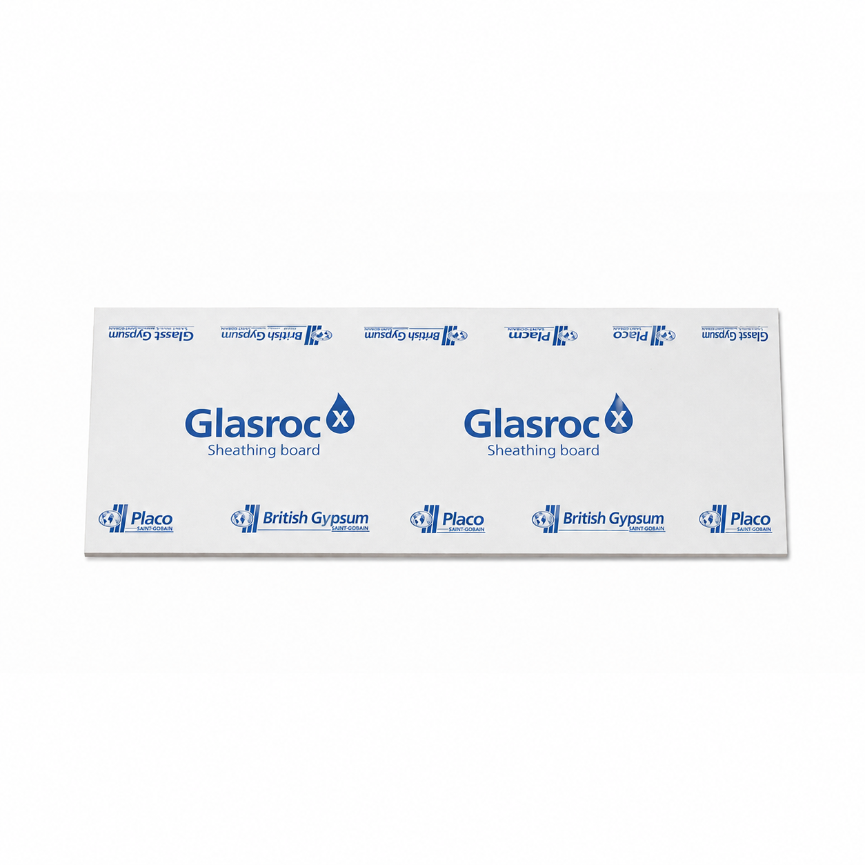 Placa gips carton rezistenta la umezeala Rigips Glasroc X, grosime 12.5 mm, 1200 x 2000 mm