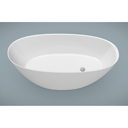 Cada freestanding Marmite BT 0571, compozit mineral, antibacterian, alb, lucios, 157x68x65 cm
