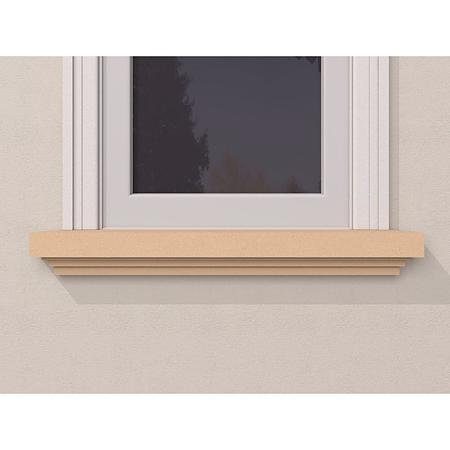 Solbanc decorativ exterior FP201, polistiren EPS 100, 120 x 105 x 2000 mm
