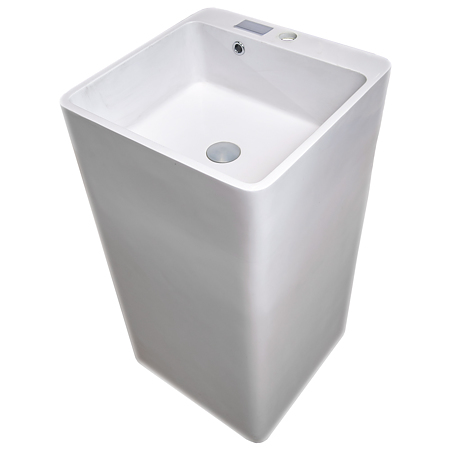 Lavoar freestanding Sanotechnik WS01, compozit, alb, 45 x 44 ,5 x 83 cm