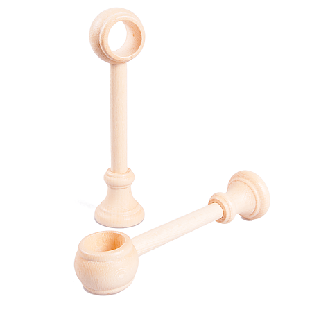 Console pentru galerie lemn natur, diametru 28 mm, set 2 buc