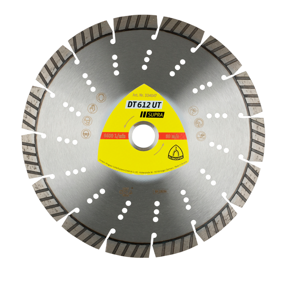 Disc Diamantat pentru beton Klingspor DT 612 UT Supra, 230 x 2.6 x 22.23 mm 2.6