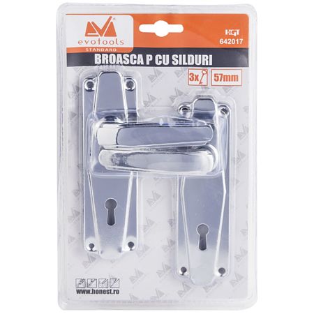 Broasca Tip P cu silduri EvoTools, crom, 57 mm Broasca Tip P cu silduri EvoTools, crom, 57 mm