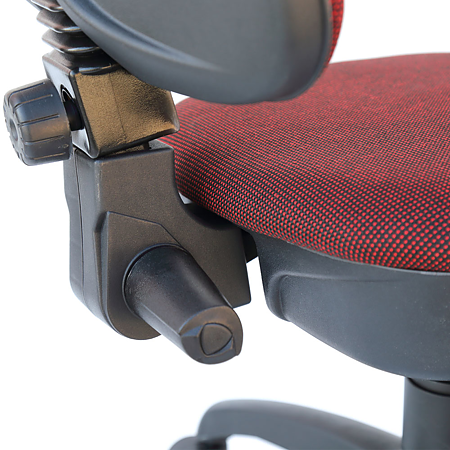 Scaun birou ergonomic Confort LX, cu brate, reglabil, stofa A31, negru-visiniu
