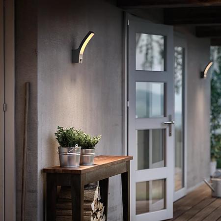 Aplica exterior Philips Splay, cu senzor, 3.8 W, aluminiu, antracit, IP44 
