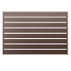 Panou gard metalic orizontal Caretta x120, otel, maro RAL 8017, 1500 x 2000 mm