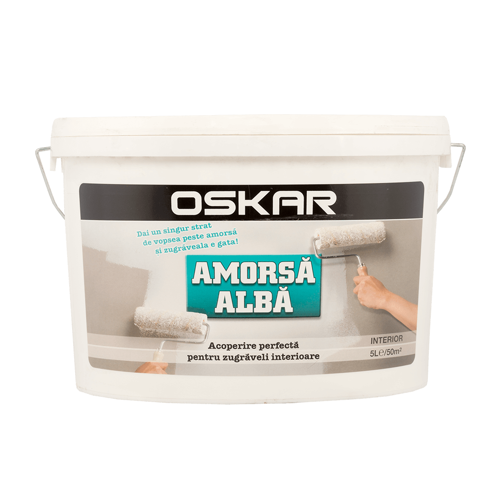 Amorsa perete Oskar, interior, alba, 5 L