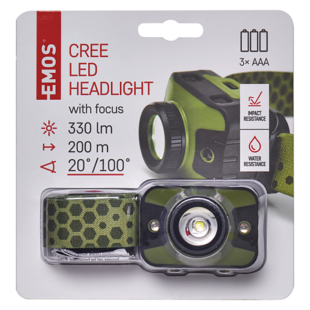 Lanterna frontala Emos CREE LED, 200 m, 3× AAA