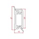 Profil inalt plat, aluminiu, lucios, 4 m
