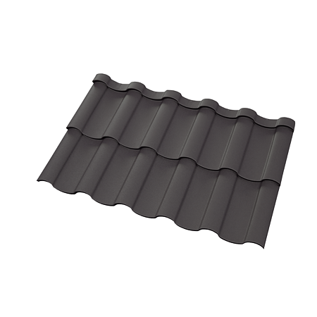 Tigla metalica Arad Optim, gri, RAL 7016, finisaj mat structurat, 0.5 mm, 2220 x 1180 mm