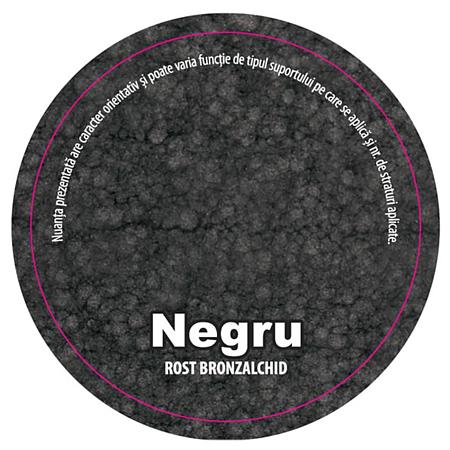 Email pentru metal Rost Bronzalchid 3 in 1, pe baza de solventi, negru, lucios, 0.75 l