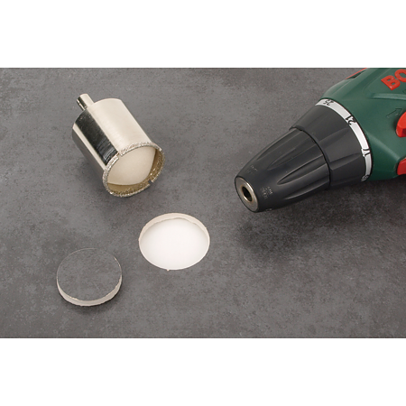 Carota diamantata Wolfcraft, pentru ceramica, cu burghiu centrare, 25 mm