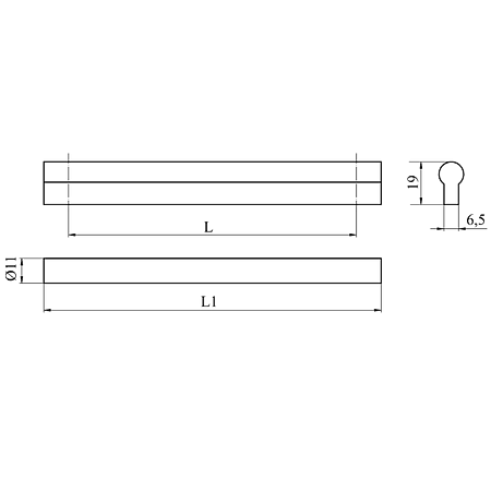 Maner AA314X 224 mm, aluminiu mat