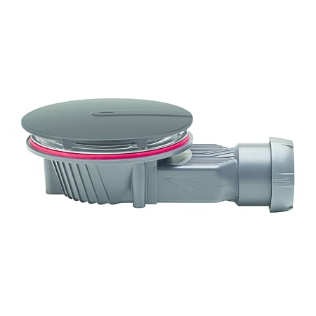 Sifon cadita dus / pardoseala Wirquin SlimPlus extra plat h=40 mm, corp ABS, anti miros, filtru de par, iesire Ø40 mm, debit 34 l/min, negru mat, 187 x 60 x Ø118 mm
