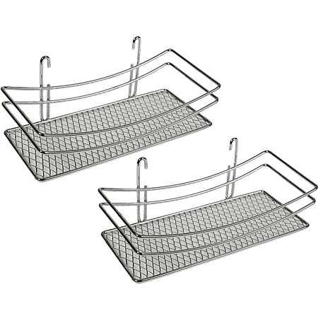 Suport pentru bara, fier cromat, 11,5 x 25,5 x 11 cm, 2 agatatori Suport pentru bara, fier cromat, 11,5 x 25,5 x 11 cm, 2 agatatori